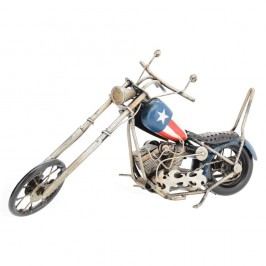 Chopper dekorációs motorkerékpár modell, kék