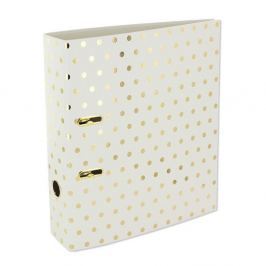 Gold Polka Shimmer Cream iratrendező, nagy - GO Stationery