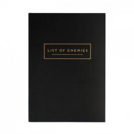 Alice Scott List of Enemies A6 méretű fekete jegyzetfüzet, 160 lapos - Portico Designs